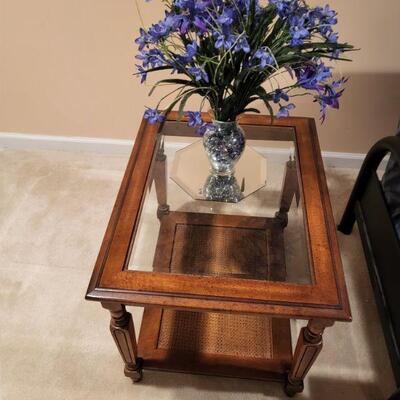Glass top end table 30