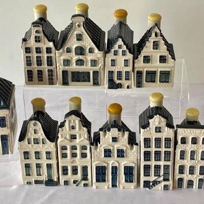 Collection of 11 Delft House Collectibles including number 76. For Collection only. 