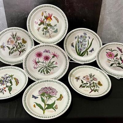 (8) Portmeirion Botanic Garden Salad Plates in very good condition. Gorgeous set of plates in a variety of beautiful patterns. 
