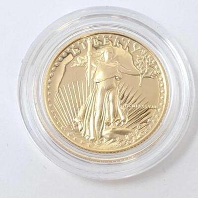 #106 • 1988 1/4oz Gold American Eagle $10 Coin, 11.9g.n Weighs Approx: 11.9g Including Case Philadelphia Mint