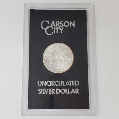 #1202 â€¢ 1881 Morgan Silver Dollar. Carson City Mint Uncirculated Morgan Silver Dollar
