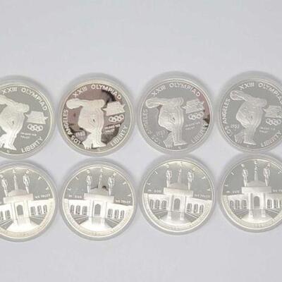 #1820 â€¢ (8) 1983-1984 Olympiad Silver $1 Coins