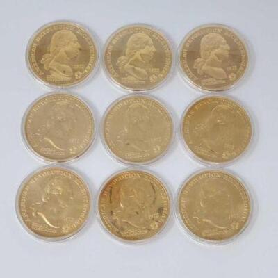 #1830 â€¢ (9) 1972 American Revolution Bicentennial Coins