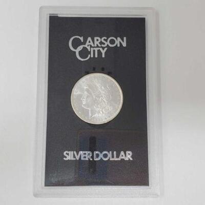 #1201 â€¢ 1880 Morgan Silver Dollar. Carson City Mint Uncirculated Morgan Silver Dollar