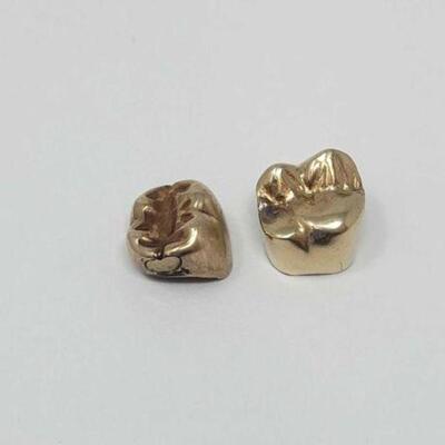 #895 • 2 Gold Tooth Caps, 6.4g