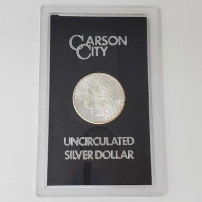 #1196 â€¢ 1882 Morgan Silver Dollar. Carson City Mint Uncirculated Morgan Silver Dollar