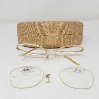 #913 • 10K Gold Glasses with Case, 12.1g