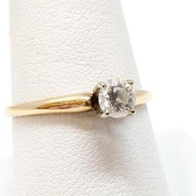 #854 • 14K Gold Diamond Ring, 2.2g