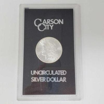 #1191 â€¢ 1883 Morgan Silver Dollar.Carson City Mint Uncirculated Morgan Silver Dollar. 