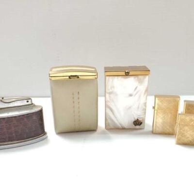#2106 â€¢ Vintage 14k Gold Plated Lighters and Cigarette Cases. #2106 â€¢ Vintage 14k Gold Plated Lighters and Cigarette Cases. 