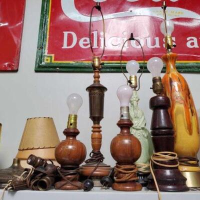 #2132 â€¢ 6 Lamps and 3 Lamp Shade. Included Light Bulb Socket and Lamp Stand. 