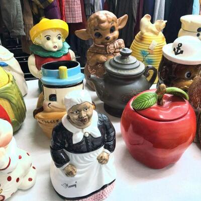 Some of the antique cookie jars