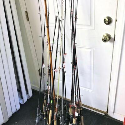 Fishing poles, and rods with reels