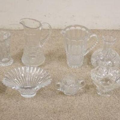 1322	LOT OF ASSORTED PRESSED & CUT GLASS
