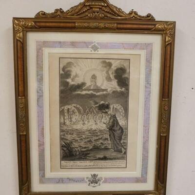 1184	FRAMED & MATTED ENGRAVING PROPHET EZECHIEL, APPROXIMATELY 26 IN C 19 IN
