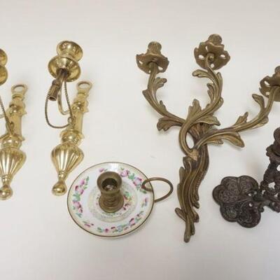 1323	LOT OF ASSORTED CANDLE SCONCES & HOLDERS
