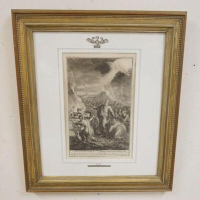 1171	FRAMED & MATTED ENGRAVING, NOAH OFFERS BURNT OFFERING, APPROXIMATELY 21 IN X 25 IN
