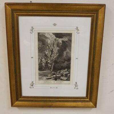 1185	FRAMED & MATTED ENGRAVING OF JACOBS LADDER, APPROXIMATELY 24 IN X 27 IN
