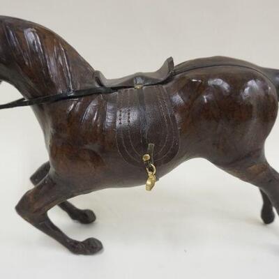 1276	LEATHER HORSE, APPROXIMATELY 16 IN X 9 1/2 IN HIGH
