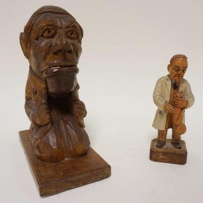 1179	LOT CARVED WOODEN CHARACTERS W/NUTCRACKER, MR DELIVERY BABY, NUTCRACKER, APPROXIMATLEY 8 IN HIGH
