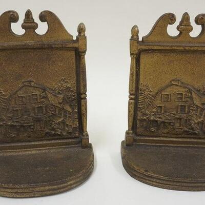1274	CAST METAL BRADLEY AND HUBBARD BOOKENDS, APPROXIMATELY 5 1/4 IN HIGH
