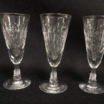 1037	LIBBY NASH LUCERRE 1933 CORDIALS, ART DECO SKYSCAPER STEM PATTERN, LOT OF 3, APPROXIMATELY 3 3/4 IN HIGH
