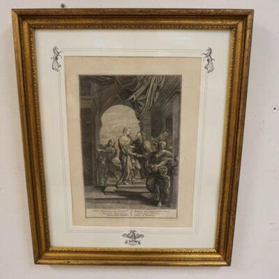 1188	FRAMED & MATTED ENGRAVING OF MARIA ELIZABETH OF AUSTRIA, CARLO MARATI PINX DUFLOS SCULPS, APPROXIMATELY 18 1/2 IN X 22 1/2 IN OVERALL
