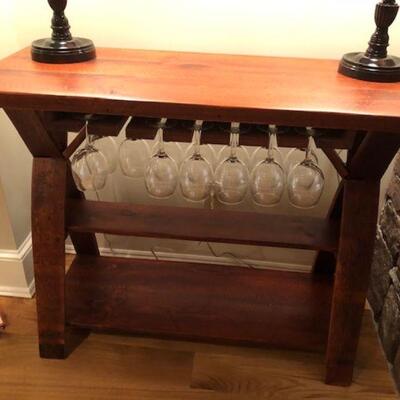 one of a kind wine barrel table