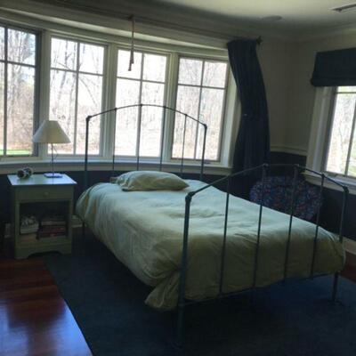 Pottery Barn Blue Full size Iron bed