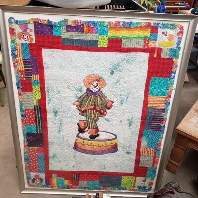 This crib blanket is precious. It is machine quilted with all the fun colors plus a hand crocheted border all the way around that is just...