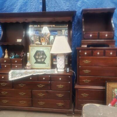 1 of the bedroom sets.  So many beautiful antique bed frames!