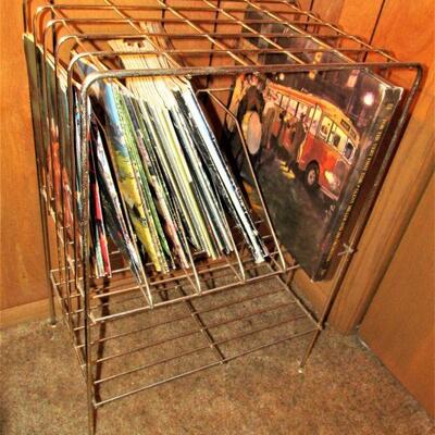 Cool mid-century record rack