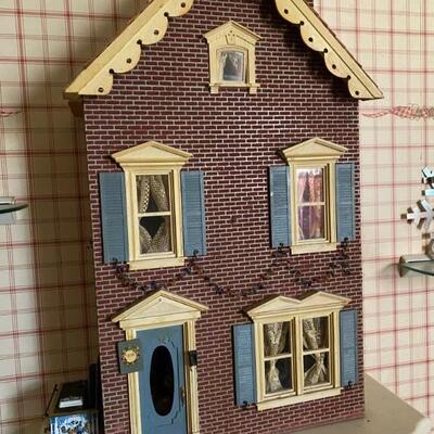 Dollhouse Miniatures Collection. Door Opens Inside 3 Decorated Floors!!