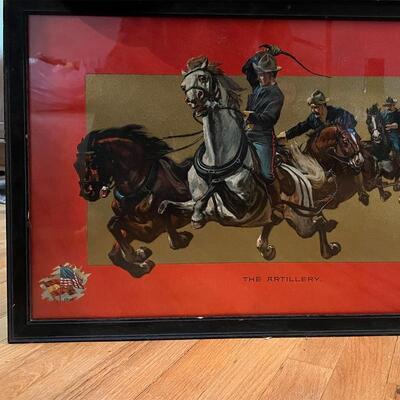 Spanish American War Military Chromolithograph, The Artillery