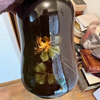 Cambridge Pottery High Gloss Floral Vase