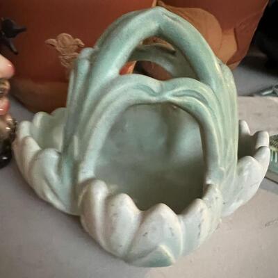 Weller Pottery Ardsley Water Lily Basket Bulb Forcing Bowl