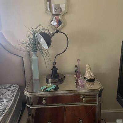 Mirrored nightstand