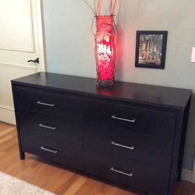 Dresser with handmade lamp 