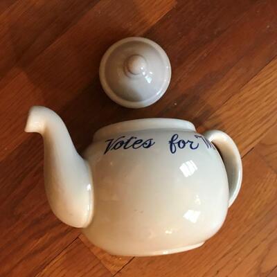 Delft tea pot -  woman's right to vote