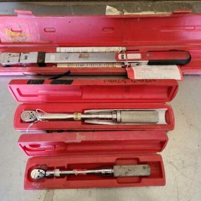 #22566 â€¢ 3 Snap-on Torque Wrenches 1/4