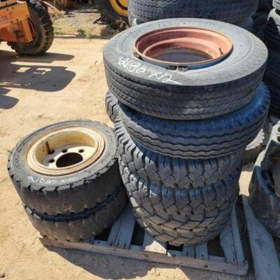 #21030 â€¢ 12 Equiptment Wheels And Tires Tires Ranges From: 6.50-10NHS- 28x9-15 4-6 Lug. 