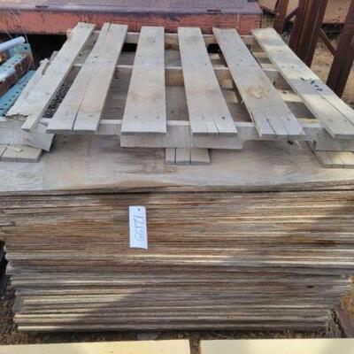 #12155 â€¢ Pallet And Stack Of Plywood Measurements Approx 48
