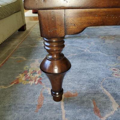 Hickory chair coffee table, walnut, dark stain
