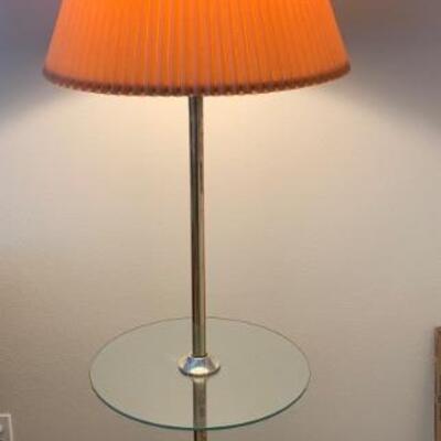 Vintage Glass Encased Floor Table Lamp