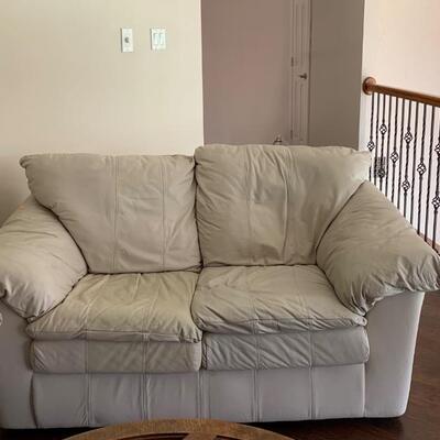 Leather Loveseat ( worn)