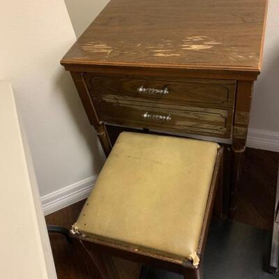Vintage Sewing Table with seat