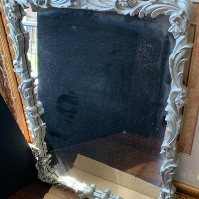Carolina Mirror Company Silver Framed Mirror.   24â€ H x34W