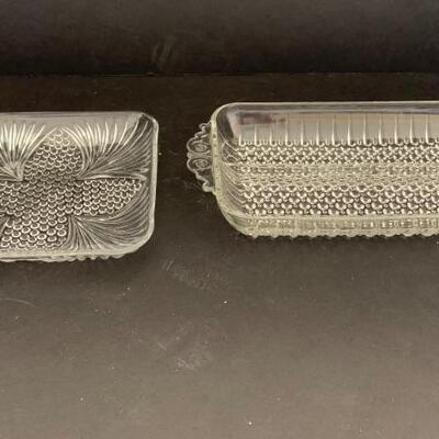 Vintage Glass Serving Trays