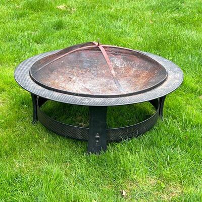 OUTDOOR FIRE PIT |  For backyard campfires / bonfires, with a domed lid; h. 20 x dia. 35 in.