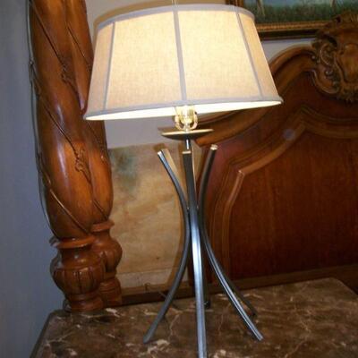 Nickel Finish Table Lamp #1